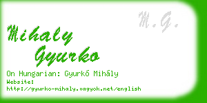 mihaly gyurko business card